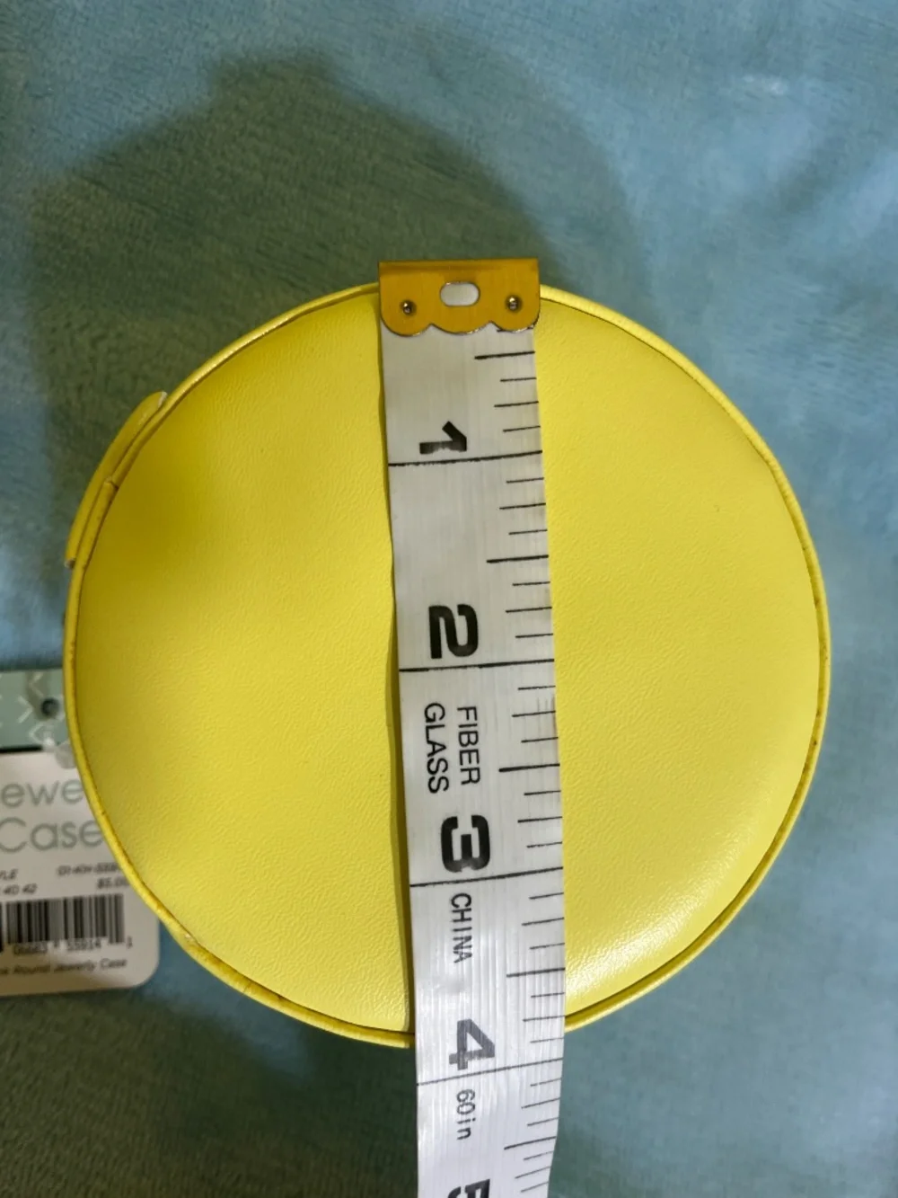 Yellow Round Jewelry Travel Case • NEW • - Picture 5 of 8